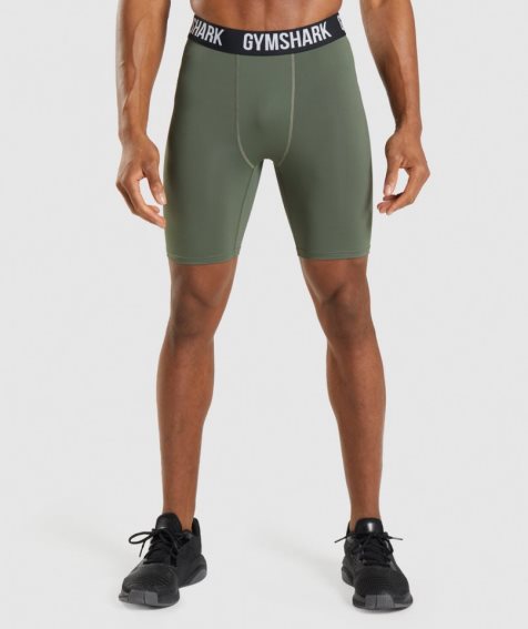 Gymshark Element Baselayer Shorts Herr Olivgröna | SE-75089W