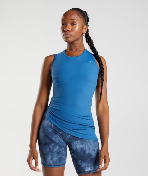 Gymshark Elevate Asymmetric Linnen Dam Blå | SE-35964C