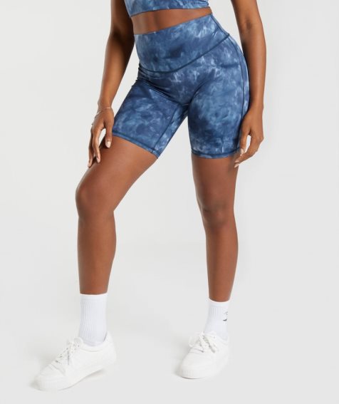 Gymshark Elevate Cycling Shorts Dam Blå | SE-21658E