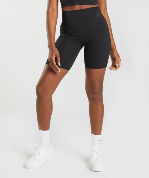 Gymshark Elevate Cycling Shorts Dam Svarta | SE-18596Z