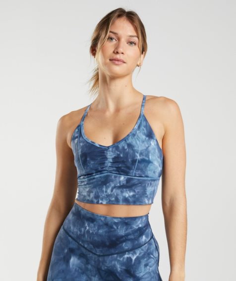 Gymshark Elevate Longline Sport Bh Dam Blå | SE-13087Z