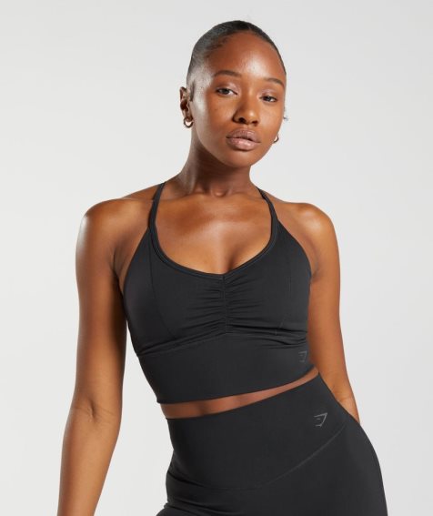 Gymshark Elevate Longline Sport Bh Dam Svarta | SE-20586Z