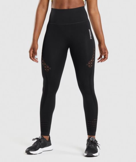 Gymshark Energy Seamless Leggings Dam Svarta | SE-10287O