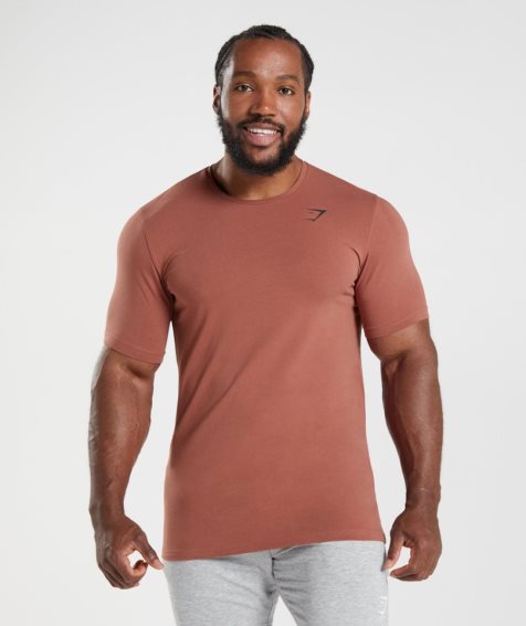 Gymshark Essential T-shirt Herr Rosa | SE-10342N