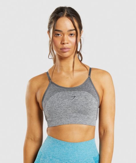 Gymshark Flex Snörade Sport Bh Dam Grå | SE-25938I