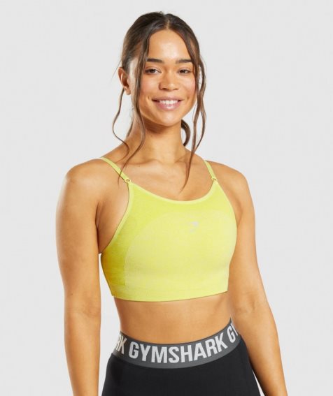 Gymshark Flex Snörade Sport Bh Dam Gula | SE-39456X