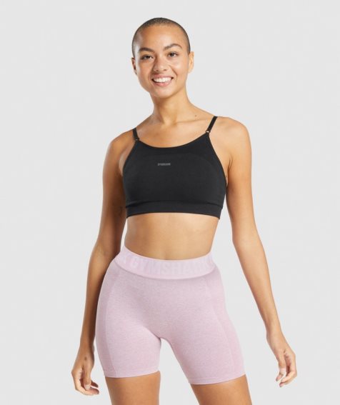 Gymshark Flex Snörade Sport Bh Dam Svarta | SE-65287Y