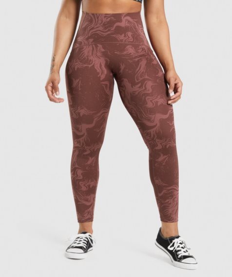 Gymshark GS Power High Rise Leggings Dam Bruna | SE-79123R