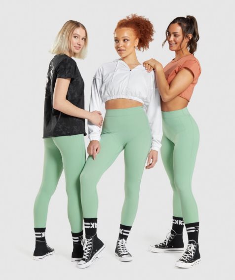 Gymshark KK Fit 7/8 Leggings Dam Ljusgröna | SE-30596W