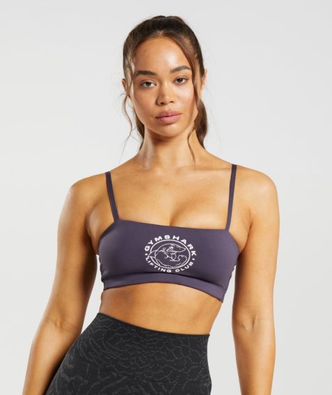 Gymshark Legacy Bandeau Sport Bh Dam Lila | SE-94067J