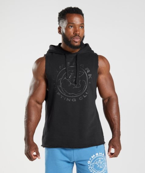 Gymshark Legacy Drop Arm Hoodie Herr Svarta | SE-37104T