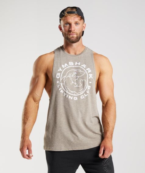 Gymshark Legacy Drop Arm Linnen Herr Grå | SE-65421A