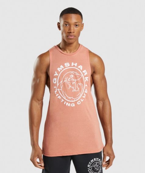 Gymshark Legacy Drop Arm Linnen Herr Rosa | SE-16987G