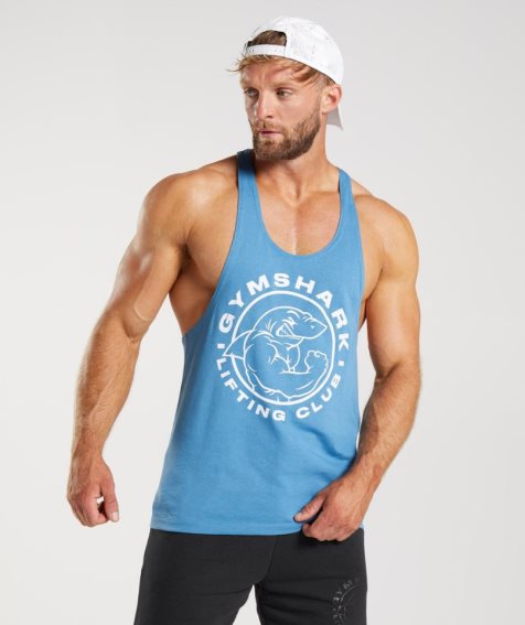 Gymshark Legacy Stringer Linnen Herr Blå | SE-54128Z