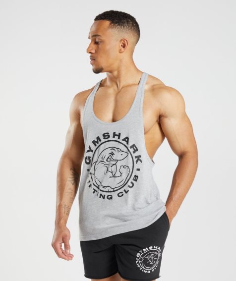 Gymshark Legacy Stringer Linnen Herr Ljusgrå | SE-01249J