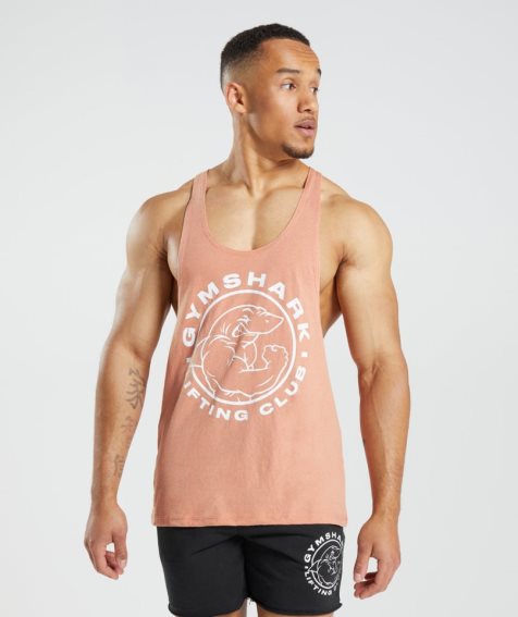 Gymshark Legacy Stringer Linnen Herr Rosa | SE-02417K