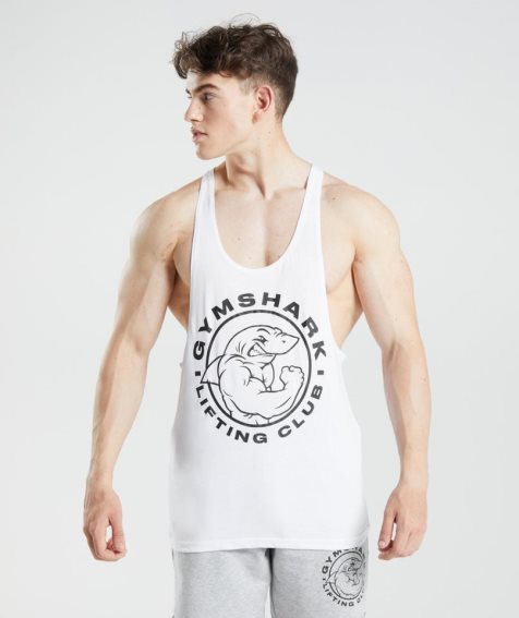 Gymshark Legacy Stringer Linnen Herr Vita | SE-28571D