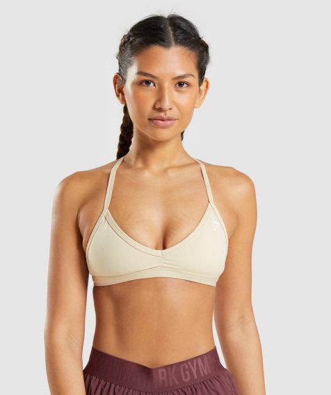 Gymshark Minimal Sport Bh Dam Beige | SE-09561B