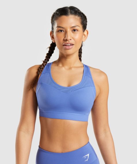 Gymshark Open Back Sport Bh Dam Blå | SE-60954W