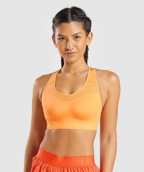 Gymshark Open Back Sport Bh Dam Orange | SE-82497Q