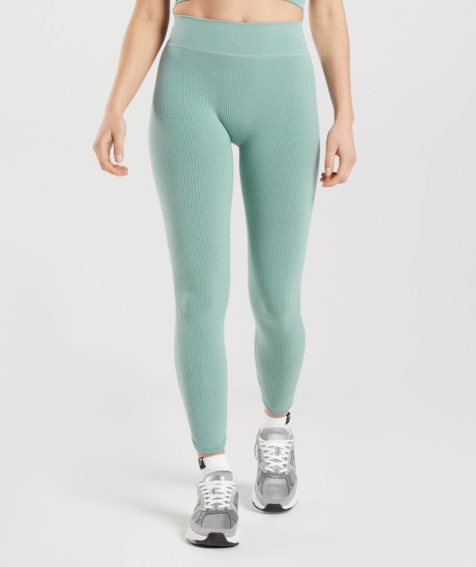 Gymshark Pause Seamless Leggings Dam Ljusgröna | SE-97431R