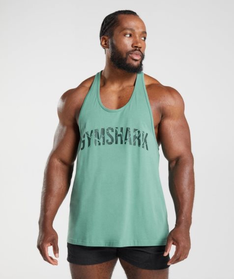 Gymshark Power Stringer Linnen Herr Gröna | SE-94327D