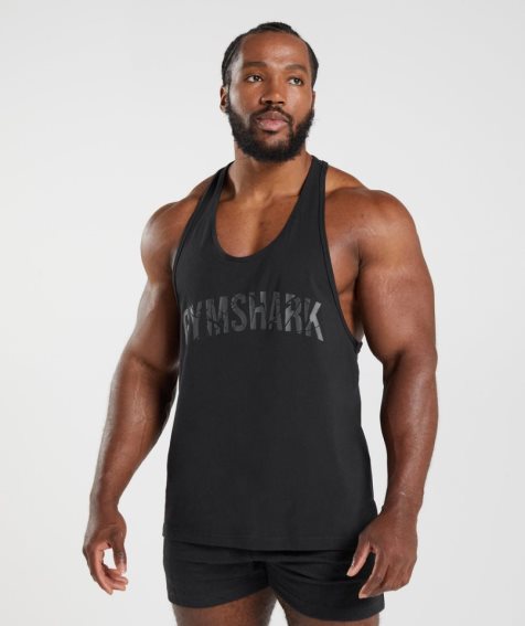 Gymshark Power Stringer Linnen Herr Svarta | SE-65791B