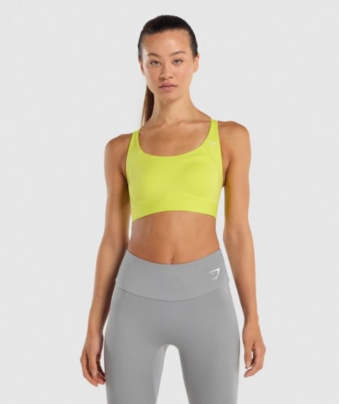 Gymshark Racer Back Sport Bh Dam Gula | SE-59701Y