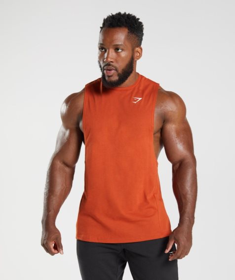 Gymshark React Drop Arm Linnen Herr Orange | SE-58169O