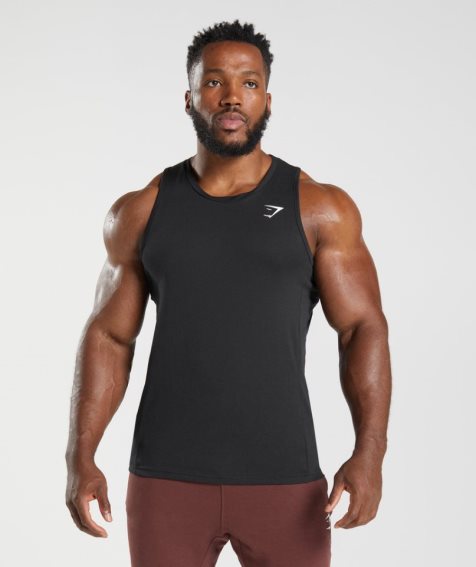 Gymshark React Linnen Herr Svarta | SE-38405K