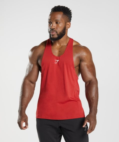 Gymshark React Stringer Linnen Herr Röda | SE-54681J