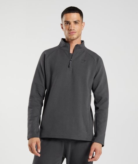 Gymshark Rest Day 1/4 Zip Tröjor Herr Mörkgrå | SE-16825C