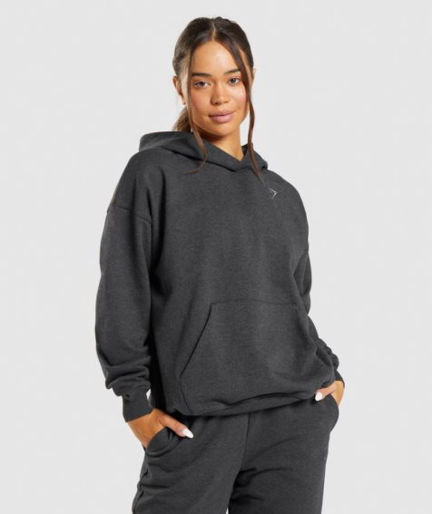 Gymshark Rest Day Sweats Hoodie Dam Svarta | SE-72135T