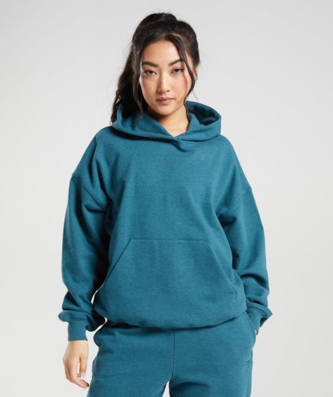 Gymshark Rest Day Sweats Hoodie Dam Turkos | SE-15063R