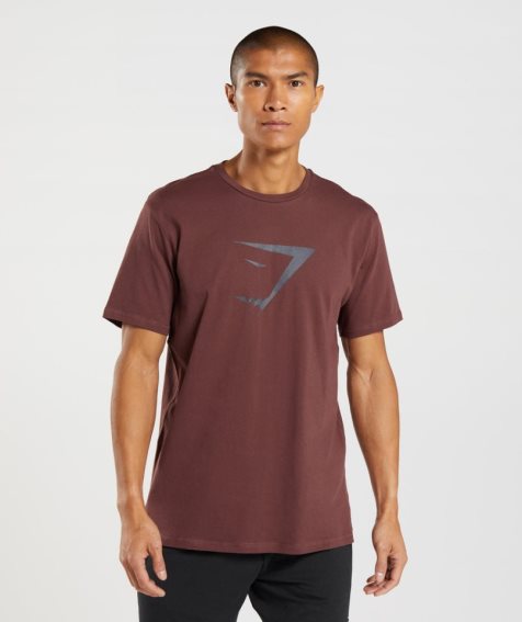 Gymshark Sharkhead Infill T-shirt Herr Bruna | SE-30942P