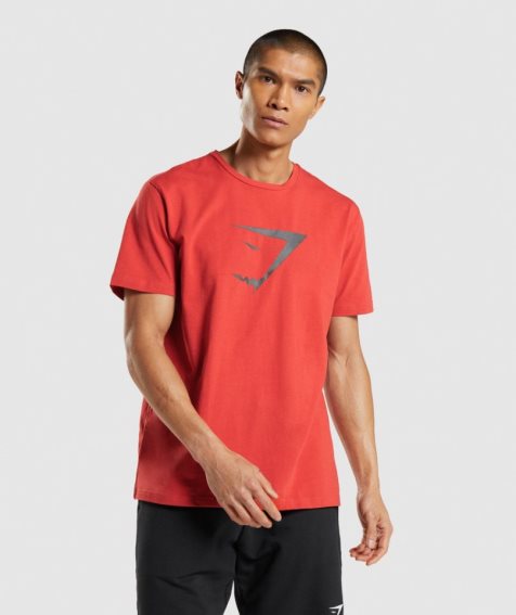 Gymshark Sharkhead Infill T-shirt Herr Röda | SE-17805A