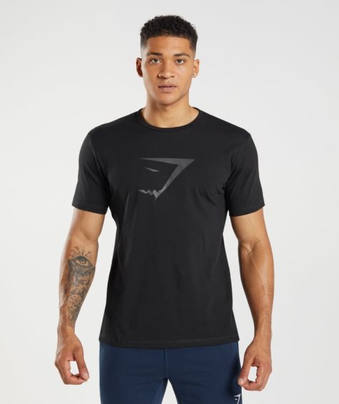 Gymshark Sharkhead Infill T-shirt Herr Svarta | SE-34069T