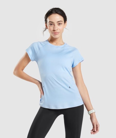 Gymshark Speed T-shirt Dam Blå | SE-47625R