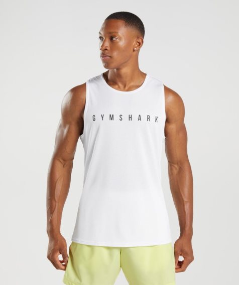 Gymshark Sport Stripe Linnen Herr Vita | SE-42938P