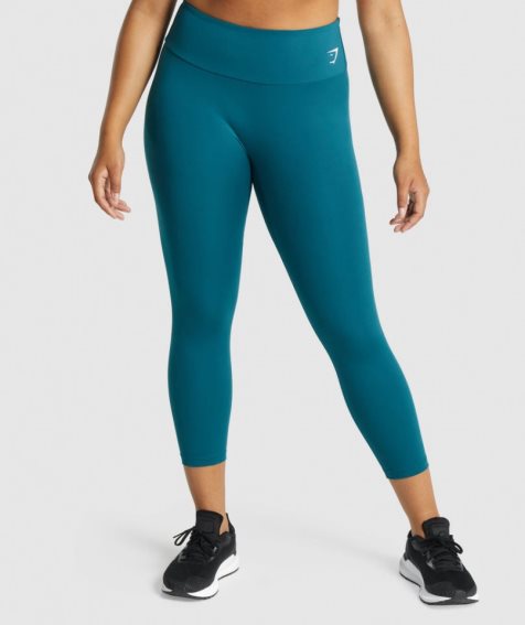 Gymshark Tränings 7/8 Leggings Dam Turkos | SE-89023P