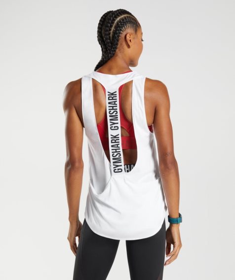 Gymshark Tränings Brandmark Linnen Dam Vita | SE-35846B