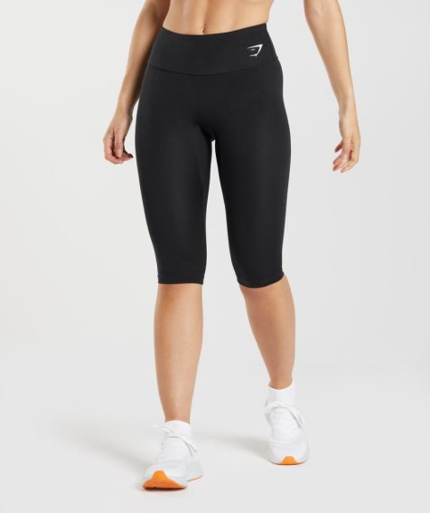 Gymshark Tränings Cropped Leggings Dam Svarta | SE-31647U