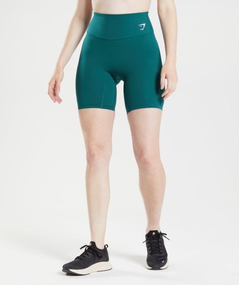 Gymshark Tränings Cycling Shorts Dam Turkos | SE-70135O