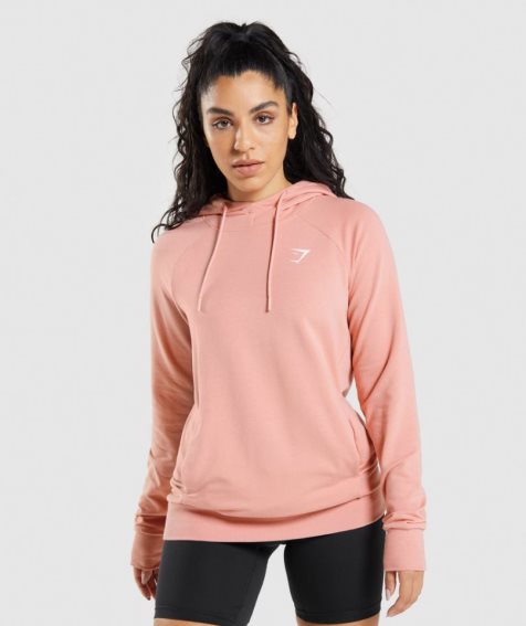 Gymshark Tränings Hoodie Dam Rosa | SE-71402N