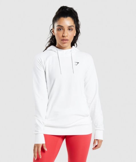 Gymshark Tränings Hoodie Dam Vita | SE-07564M