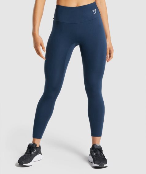 Gymshark Tränings Leggings Dam Marinblå | SE-79651I