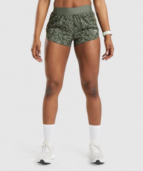 Gymshark Tränings Loose Fit Shorts Dam Gröna | SE-34182R