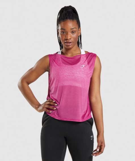 Gymshark Tränings Oversized Linnen Dam Rosa | SE-69342O