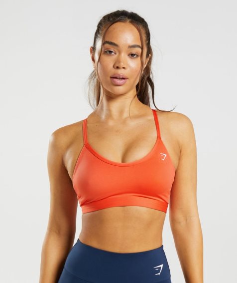 Gymshark V Neck Sport Bh Dam Orange | SE-93786F