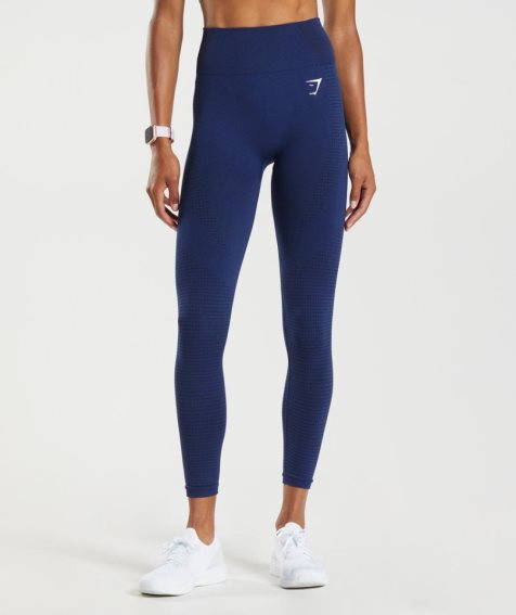 Gymshark Vital Seamless 2.0 Leggings Dam Blå | SE-70961R